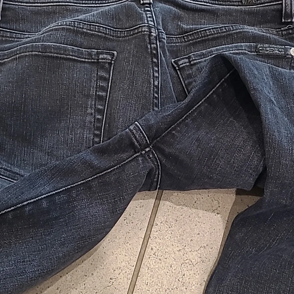 7forallmankind Ankle Skinny with Seams and Front Splits in Vintage Noir - Picture 9 of 10